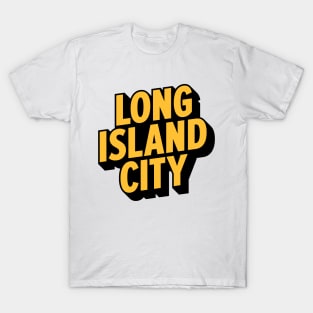 Long Island City Queens Logo - A Minimalist Tribute to Urban Charm T-Shirt